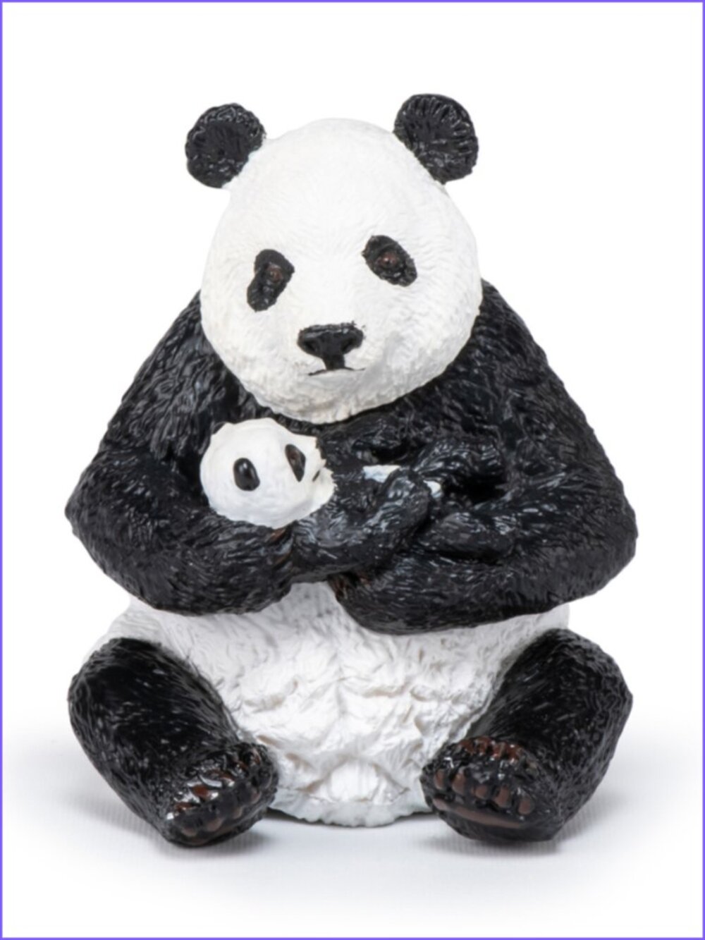 Papo Sitting Panda and Baby Wild Animal Figurine New w/Tag Add-On Item Age 3+